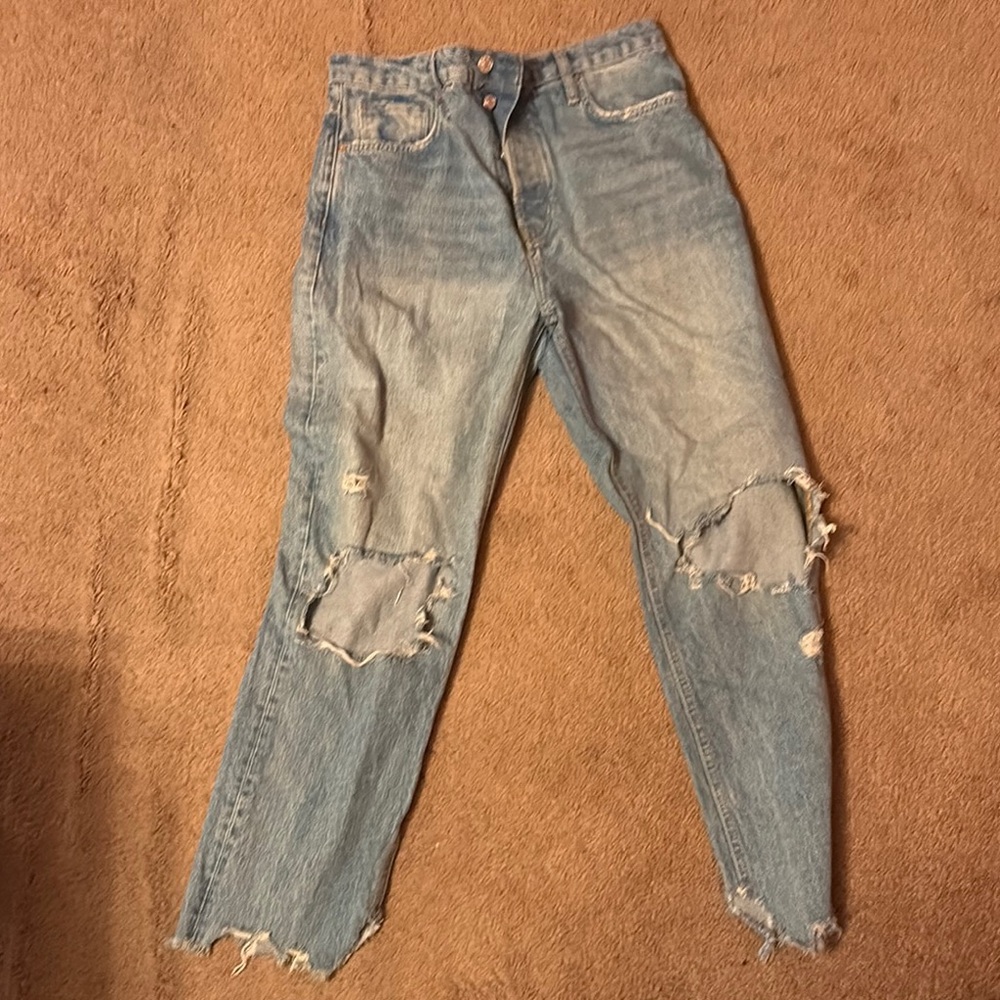 We The Free by Free People Distressed Blue Jeans